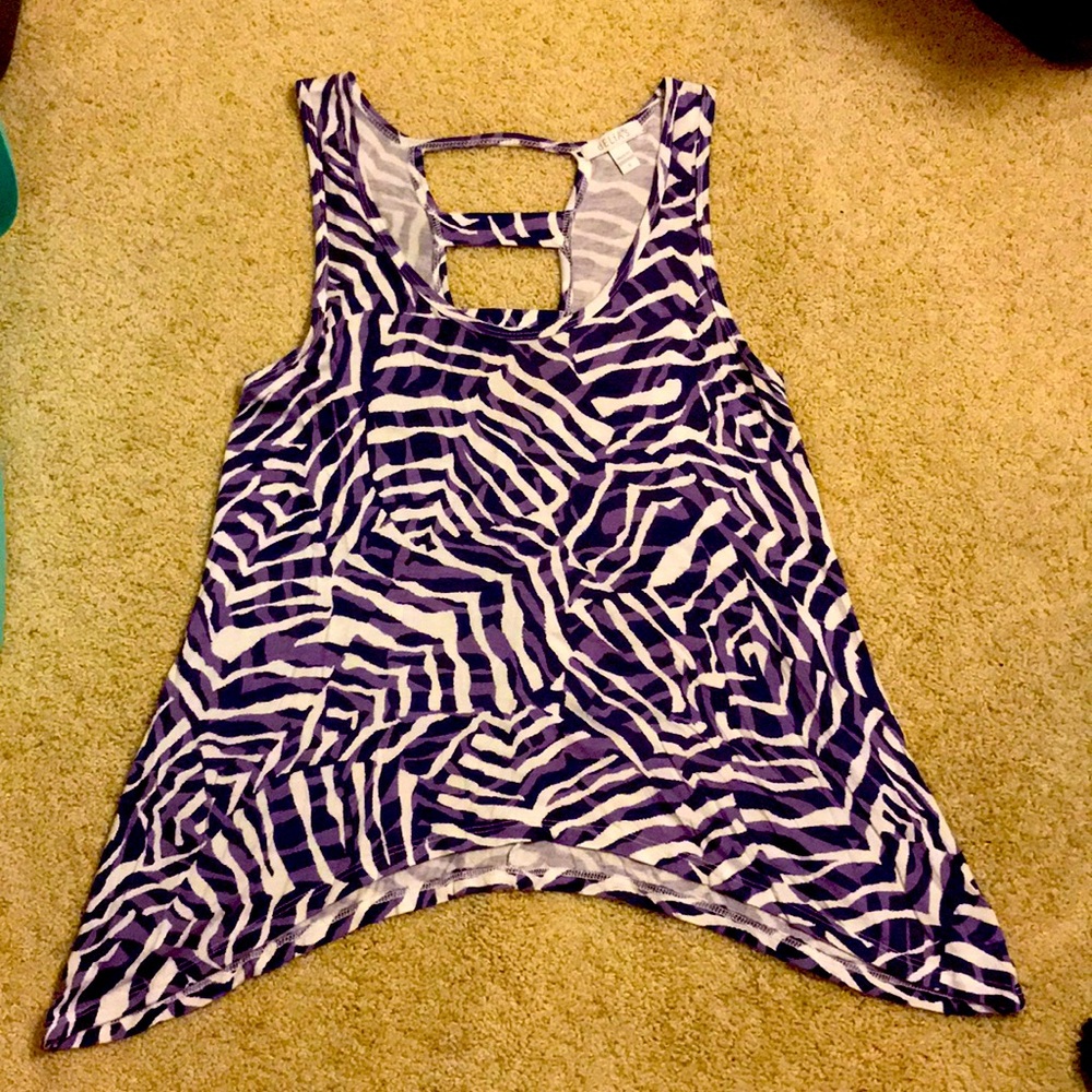 Delia*s purple zebra tank top